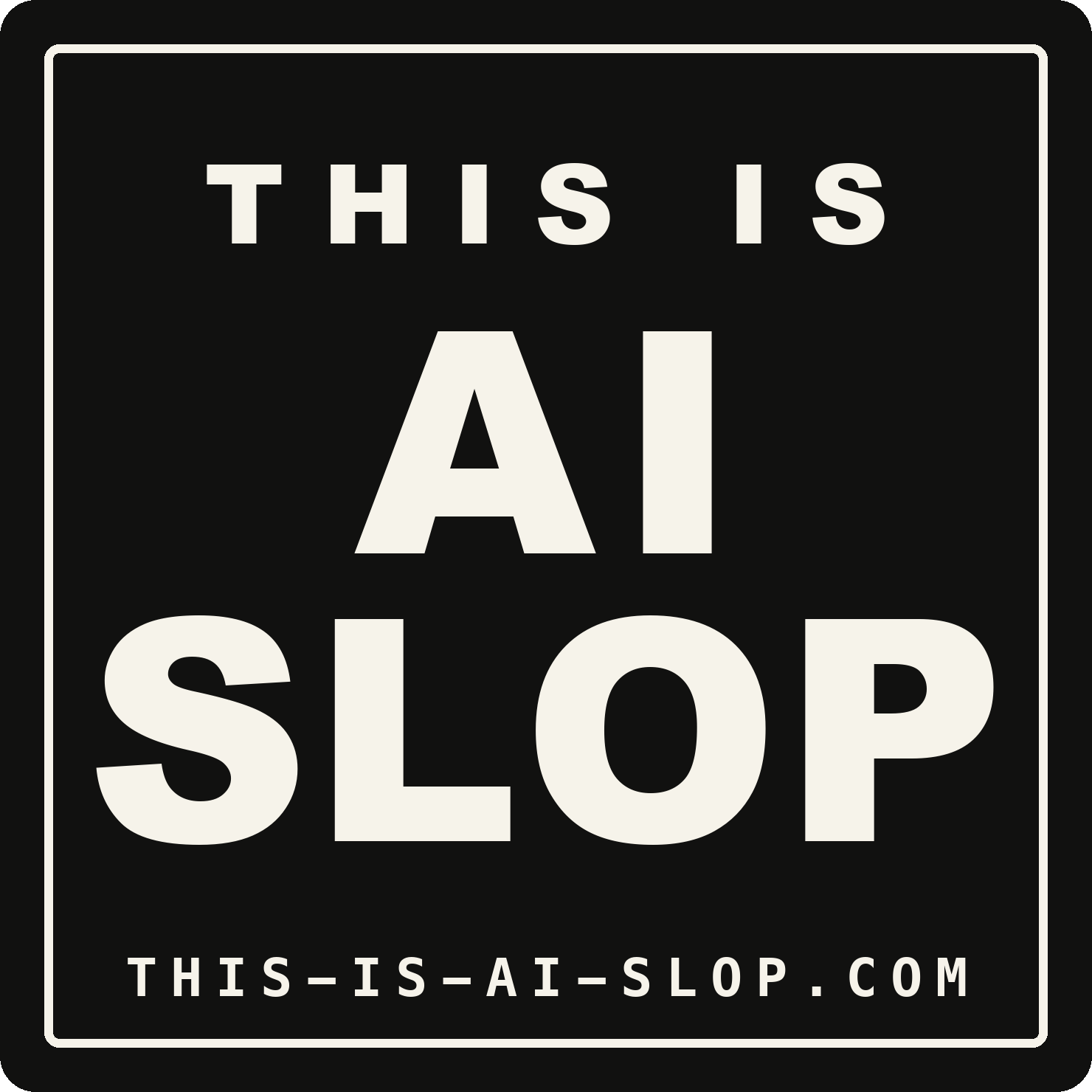 Sticker, square 74 × 74 mm